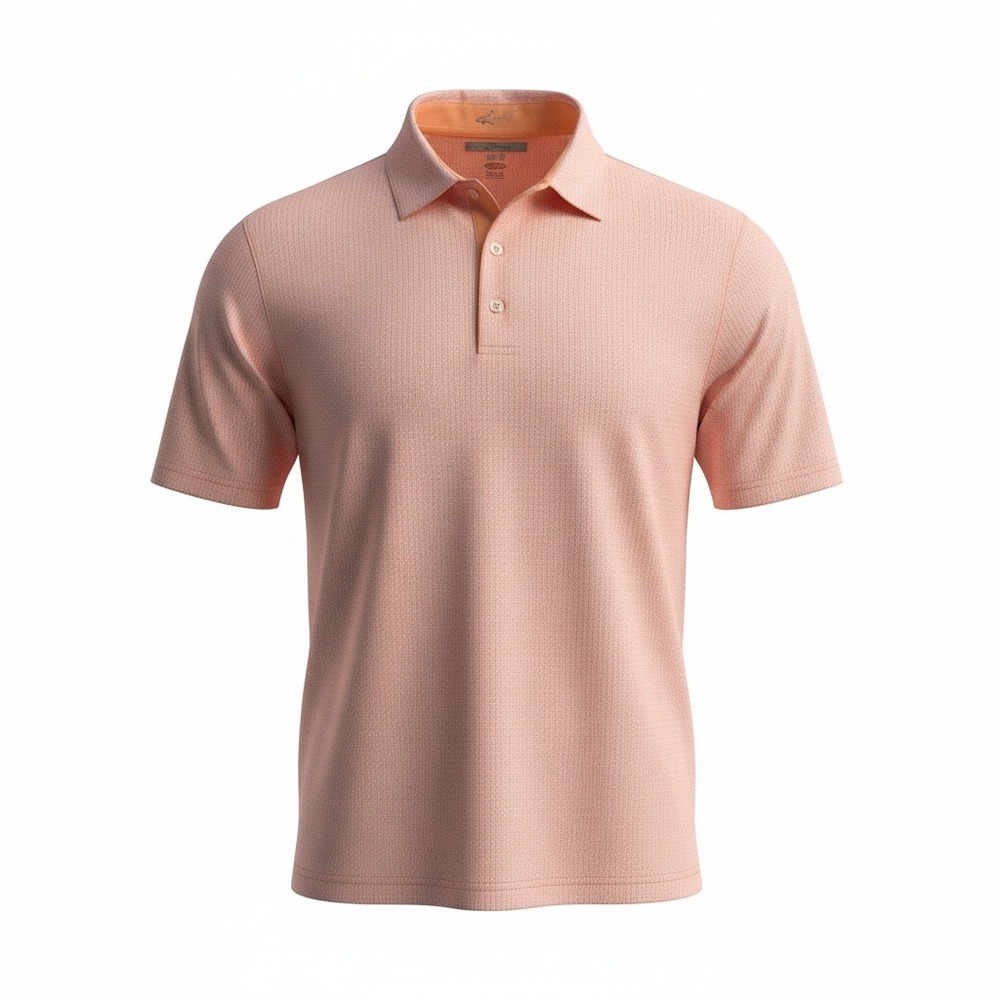 Greg Norman ML75 Play Dry Golf Polo Shirt XXL Orange‎ Geometric Print Mens
